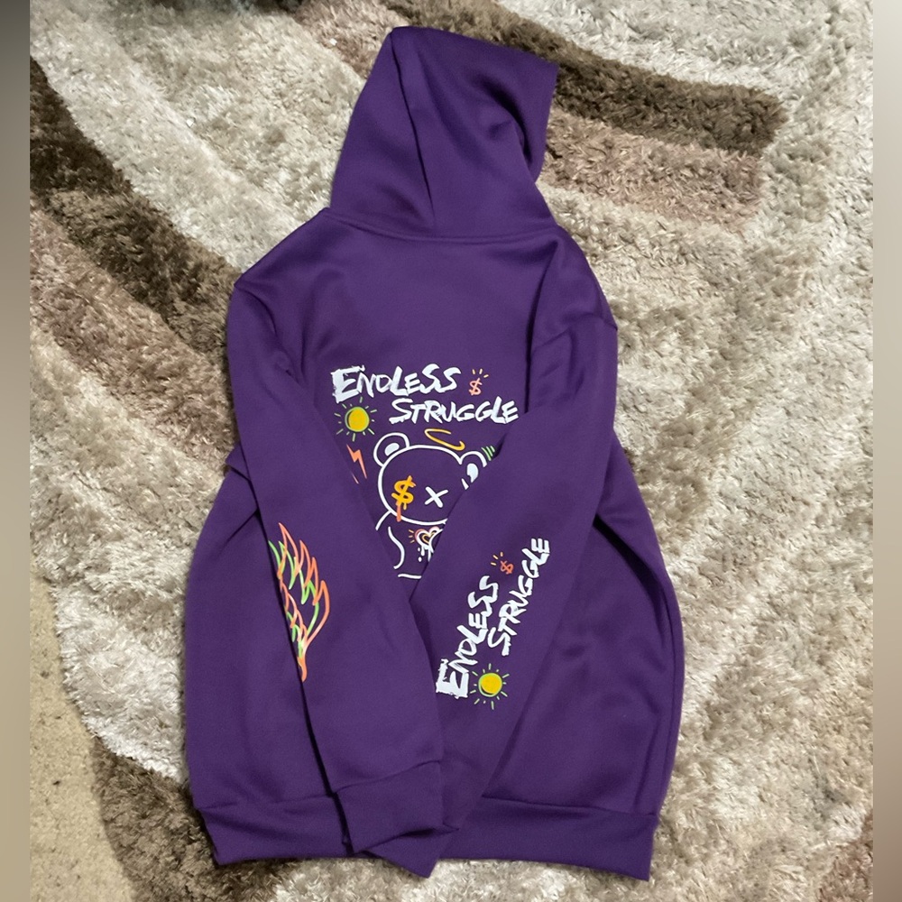 Purple Graphic Hoodie